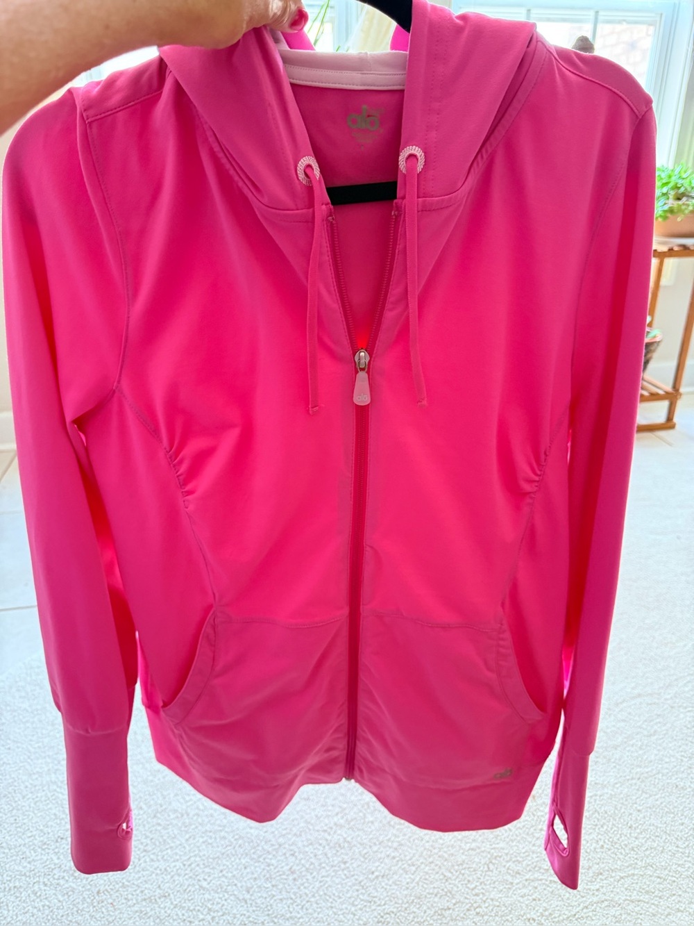Alo yoga pink athletic jacket vintage! Excellent condition.